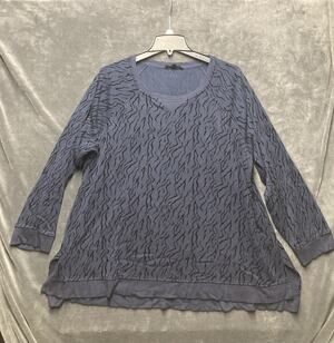 Jane & Delancey Velvet Burnout Tiger Stripe Sweatshirt Cozy Mob Wife Grunge 1X